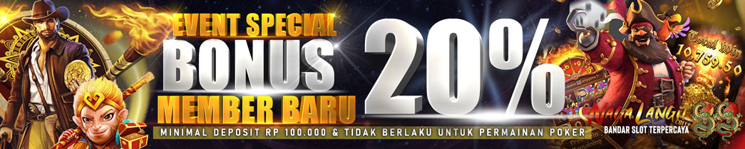 NAGALANGIT88: BONUS MEMBER BARU 20%